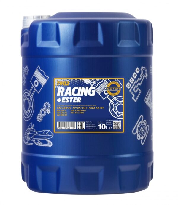 MANNOL Racing + Ester 10W-60 7902 – Premium Bi-Synthetic Motor Oil