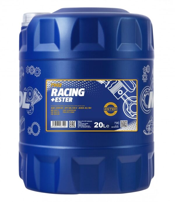 MANNOL Racing + Ester 10W-60 7902 – Premium Bi-Synthetic Motor Oil